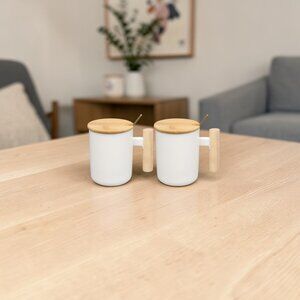 Set Of 2 Colored Ceramic Coffee Tea Cup Mug